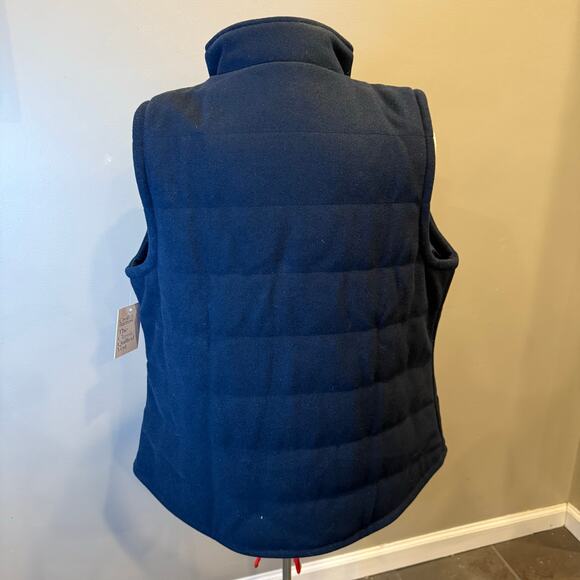 Croft & Barrow NWT Classic Quilted Vest Navy Sky Captain Blue Womens Med Winter - Picture 3 of 15
